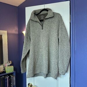 Haggar Men's Heather Gray Zip-Up Sweater